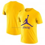 Camiseta Manga Corta Los Angeles Lakers Essential Jumpman Amarillo