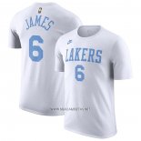 Camiseta Manga Corta Los Angeles Lakers LeBron James Classic 2022-23 Blanco