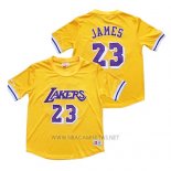 Camiseta Manga Corta Los Angeles Lakers Lebron James NO 23 Amarillo