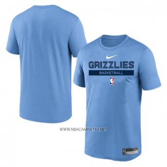 Camiseta Manga Corta Memphis Grizzlies Practice Performance 2022-23 Azul