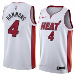 Camiseta Miami Heat Aj Hammons NO 4 Association 2018 Blanco