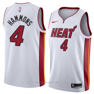 Camiseta Miami Heat Aj Hammons NO 4 Association 2018 Blanco