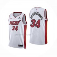 Camiseta Miami Heat Giannis Antetokounmpo NO 34 Association Blanco