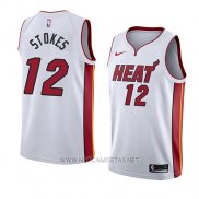 Camiseta Miami Heat Jarnell Stokes NO 12 Association 2018 Blanco