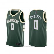Camiseta Milwaukee Bucks Donte Divincenzo NO 0 Icon Verde