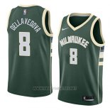 Camiseta Milwaukee Bucks Matthew Dellavedova NO 8 Icon 2018 Verde