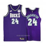 Camiseta Milwaukee Bucks Pat Connaughton NO 24 Classic 2022-23 Violeta