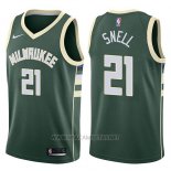 Camiseta Milwaukee Bucks Tony Snell NO 21 Swingman Icon 2017-18 Verde