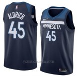 Camiseta Minnesota Timberwolves Cole Aldrich NO 45 Icon 2018 Azul