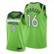Camiseta Minnesota Timberwolves James Johnson NO 16 Statement 2019-20 Verde
