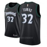 Camiseta Minnesota Timberwolves Karl-Anthony Towns NO 32 Classic 2018 Negro