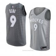 Camiseta Minnesota Timberwolves Luol Deng NO 9 Ciudad 2018 Gris