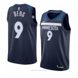 Camiseta Minnesota Timberwolves Luol Deng NO 9 Icon 2018 Azul