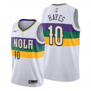 Camiseta New Orleans Pelicans Jaxson Hayes NO 10 Ciudad 2018-19 Blanco