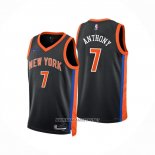 Camiseta New York Knicks Carmelo Anthony NO 7 Ciudad 2022-23 Negro