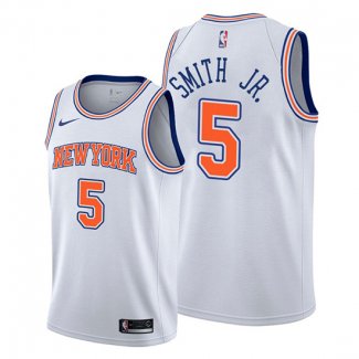Camiseta New York Knicks Dennis Smith Jr. NO 5 Statement Blanco