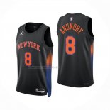 Camiseta New York Knicks Og Anunoby NO 8 Statement 2025-26 Negro