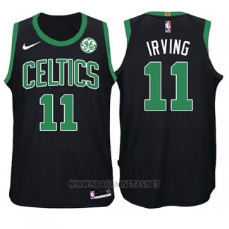 Camiseta Nino Boston Celtics Kyrie Irving NO 11 Statement 2017-18 Negro