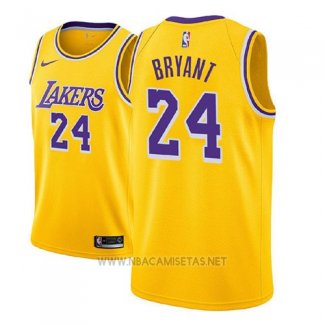 Camiseta Nino Los Angeles Lakers Kobe Bryant NO 24 Icon 2018-19 Amarillo