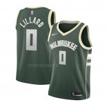 Camiseta Nino Milwaukee Bucks Damian Lillard NO 0 Icon Verde