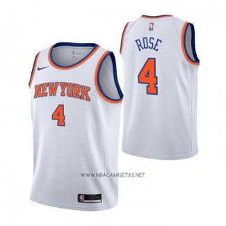 Camiseta Nino New York Knicks Derrick Rose NO 4 Association Blanco