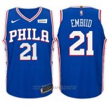 Camiseta Nino Philadelphia 76ers Joel Embiid NO 21 Icon 2017-18 Azul