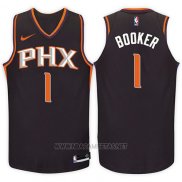 Camiseta Nino Phoenix Suns Devin Booker NO 1 Statement 2017-18 Negro