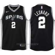 Camiseta Nino San Antonio Spurs Kawhi Leonard NO 2 2017-18 Negro