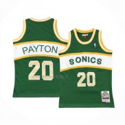 Camiseta Nino Seattle SuperSonics Gary Payton NO 20 Historic Retro Verde