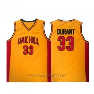 Camiseta Oak Hill Kevin Durant NO 33 Amarillo