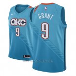 Camiseta Oklahoma City Thunder Jerami Grant NO 9 Ciudad 2018-19 Azul