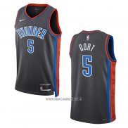 Camiseta Oklahoma City Thunder Luguentz Dort NO 5 Ciudad 2022-23 Gris