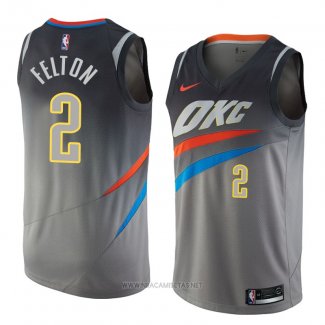 Camiseta Oklahoma City Thunder Raymond Felton NO 2 Ciudad 2018 Gris