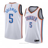 Camiseta Oklahoma City Thunderr Richard Solomon NO 5 Association 2018 Blanco