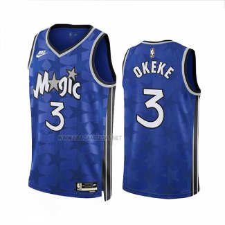 Camiseta Orlando Magic Chuma Okeke NO 3 Classic 2023-24 Azul