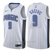 Camiseta Orlando Magic Nikola Vucevic NO 9 Association 2017-18 Blanco