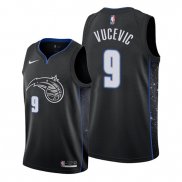 Camiseta Orlando Magic Nikola Vucevic NO 9 Ciudad Edition Negro