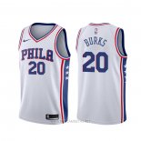 Camiseta Philadelphia 76ers Alec Burks NO 20 Association Blanco