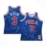 Camiseta Philadelphia 76ers Allen Iverson NO 3 Asian Heritage Throwback 1996-97 Azul