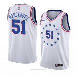 Camiseta Philadelphia 76ers Boban Marjanovic NO 51 Earned 2018-19 Blanco