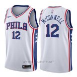 Camiseta Philadelphia 76ers T.j. McConnell NO 12 Swingman Association 2017-18 Blanco
