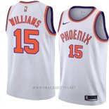 Camiseta Phoenix Suns Alan Williams NO 15 Hardwood Classic 2018 Blanco