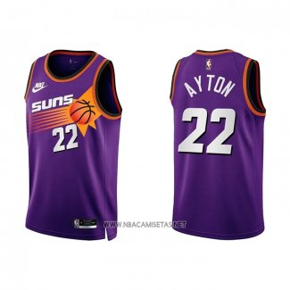 Camiseta Phoenix Suns Deandre Ayton NO 22 Classic 2022-23 Violeta