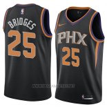 Camiseta Phoenix Suns Mikal Bridges NO 25 Statement 2018 Negro
