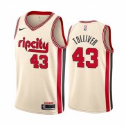 Camiseta Portland Trail Blazers Anthony Tolliver NO 43 Ciudad Crema