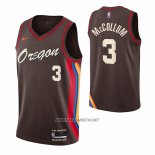 Camiseta Portland Trail Blazers CJ McCollum NO 3 Ciudad 2020-21 Marron