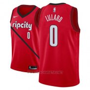 Camiseta Portland Trail Blazers Damian Lillard NO 0 Earned 2018-19 Rojo