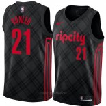 Camiseta Portland Trail Blazers Noah Vonleh NO 21 Ciudad 2018 Negro