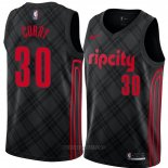 Camiseta Portland Trail Blazers Seth Curry NO 30 Ciudad 2018 Negro2