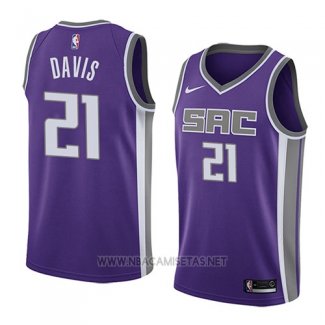 Camiseta Sacramento Kings Deyonta Davis NO 21 Icon 2018 Violeta